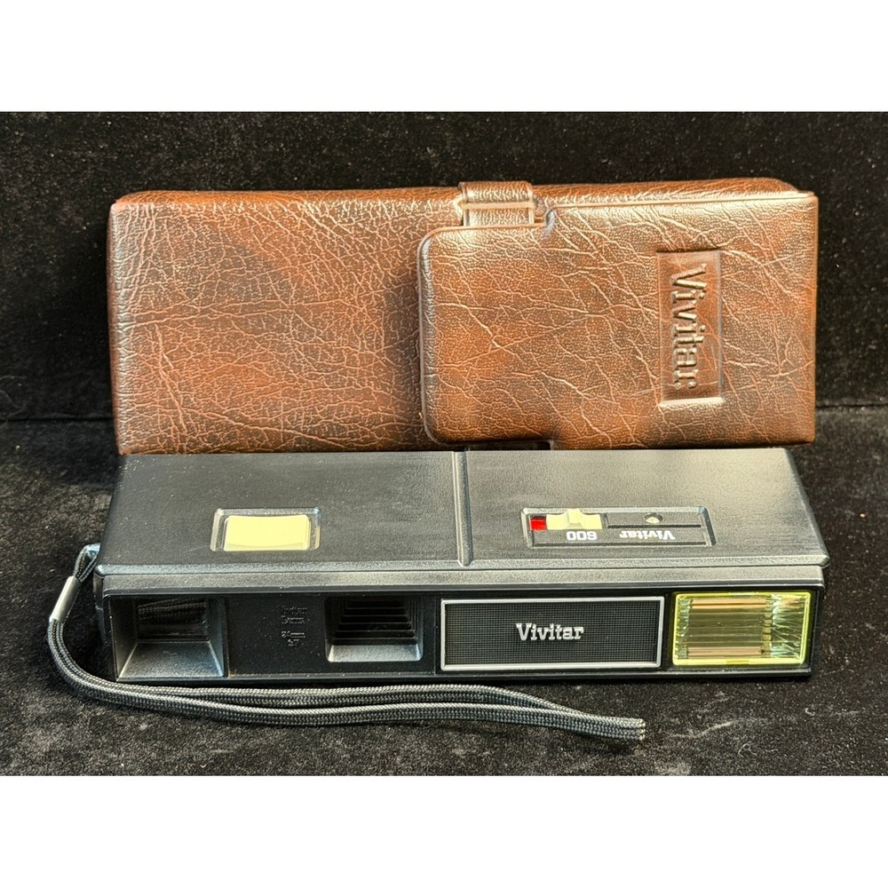 Vintage Vivitar 600 Pocket Camera: 110 Film Point and Shoot with Case, WORKS